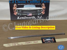 OEM 1971 1972 1973 1974 1975 1976 Cadillac Coupe Deville Calais 2 Door FRONT FENDER BODY SIDE MOLDING TRIM